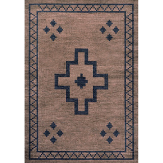 Korsa Geometric Medallion Machine-washable Area Rug