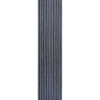 Rand Distressed Ticking Stripe Machine-washable Area Rug