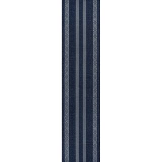 Nautisk Trellis Stripe Machine-washable Area Rug