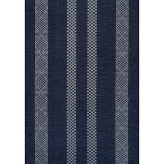 Nautisk Trellis Stripe Machine-washable Area Rug
