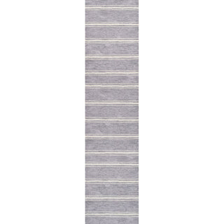 Bande Distressed Ticking Stripe Machine-washable Area Rug