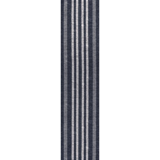 Vichy Geometric Striped Machine-washable Area Rug