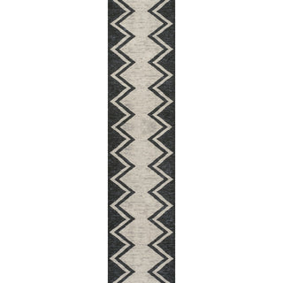 Siksak Modern Chevron Border Area Rug