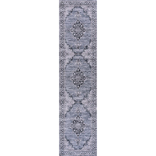 Wincer Chenille Cottage Medallion Machine-washable Area Rug