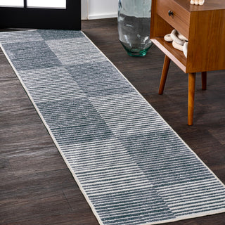 Shutter Minimalist Striped Plaid Machine-washable Area Rug