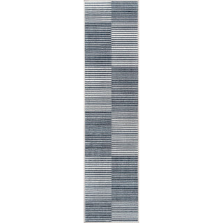 Shutter Minimalist Striped Plaid Machine-washable Area Rug