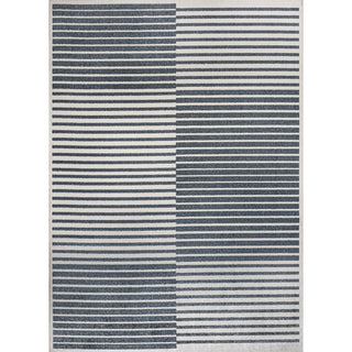 Shutter Minimalist Striped Plaid Machine-washable Area Rug