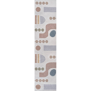 Riley Abstract Coastal Kids & Novelty Machine-washable Area Rug