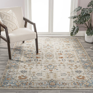 Hiero Persian Border Low-Pile Machine-Washable Area Rug