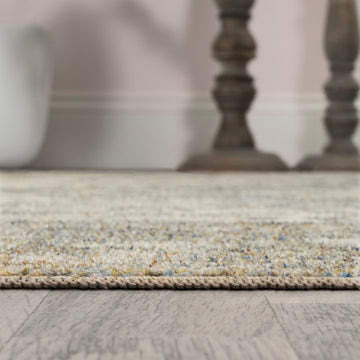 Pavel Distressed Medallion Low-Pile Machine-Washable Area Rug