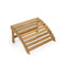 Saranac 2-Piece Traditional Rustic Acacia Wood Adirondack Chair with Detachable Ottoman