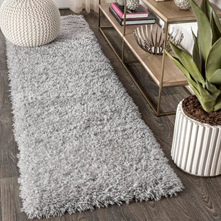 Aydin Solid Plush Shag Area Rug - JONATHAN Y