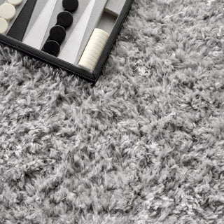 Aydin Solid Plush Shag Area Rug - JONATHAN Y