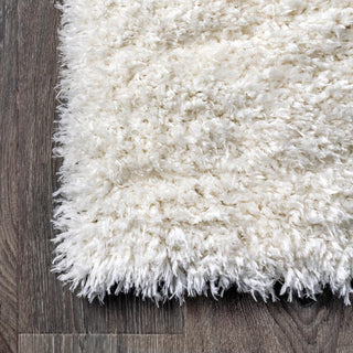 Aydin Solid Plush Shag Area Rug - JONATHAN Y