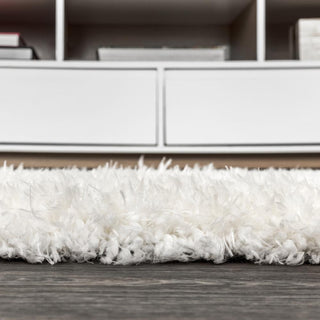 Aydin Solid Plush Shag Area Rug - JONATHAN Y