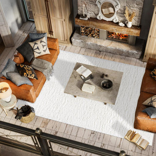 Aydin Solid Plush Shag Area Rug - JONATHAN Y