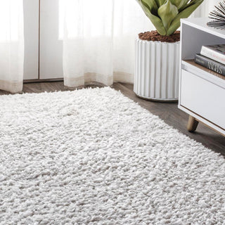 Aydin Solid Plush Shag Area Rug