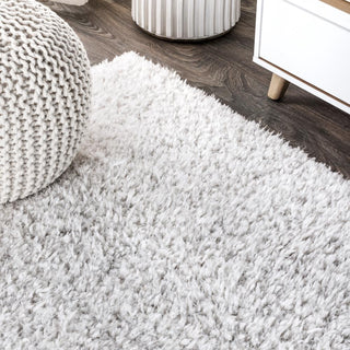 Aydin Solid Plush Shag Area Rug