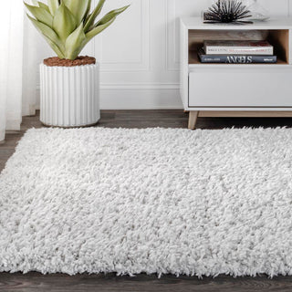 Aydin Solid Plush Shag Area Rug