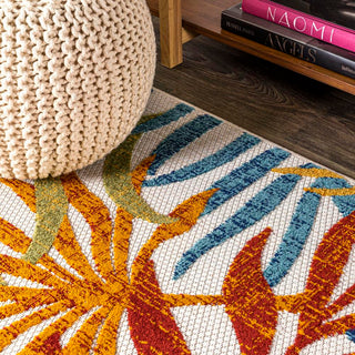 Tropics Palm Leaves Indoor/outdoor Area Rug