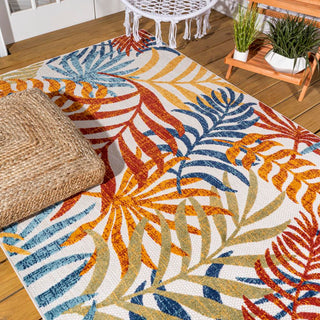 Tropics Palm Leaves Indoor/outdoor Area Rug