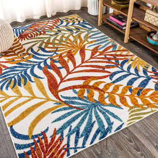 Tropics Palm Leaves Indoor/outdoor Area Rug