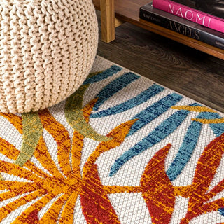 Tropics Palm Leaves Indoor/outdoor Area Rug