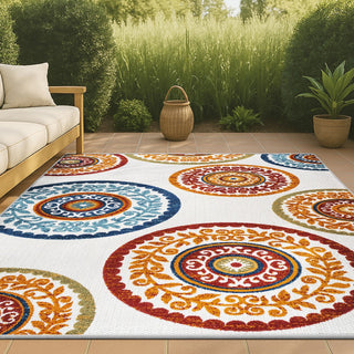Circus Medallion High-low Indoor/outdoor Area Rug