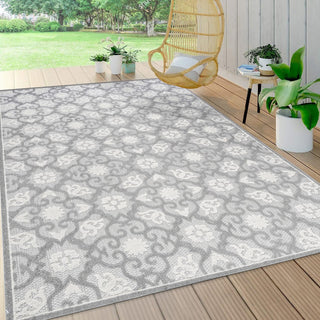 Gallia Tile Trellis High-low Indoor/outdoor Area Rug