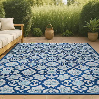 Gallia Tile Trellis High-low Indoor/outdoor Area Rug