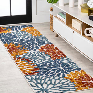 Crisantemo Floral High-low Indoor/outdoor Area Rug - JONATHAN Y