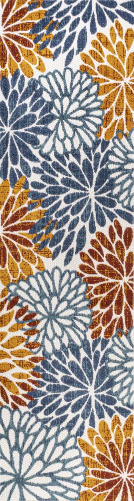 Crisantemo Floral High-low Indoor/outdoor Area Rug - JONATHAN Y