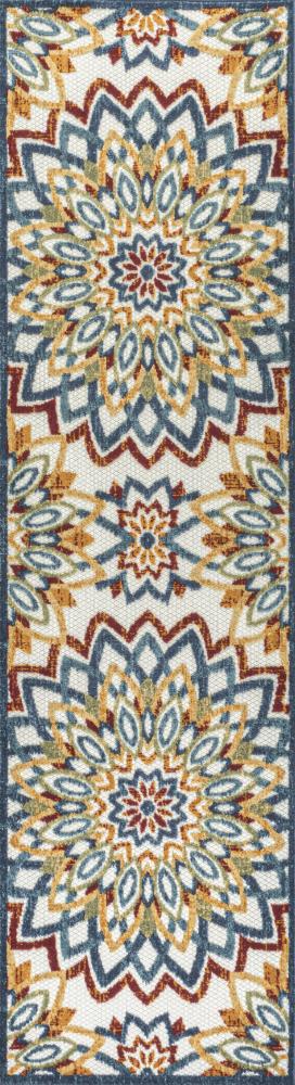 Flora Abstract Bold Mandala High-low Indoor/outdoor Area Rug - JONATHAN Y