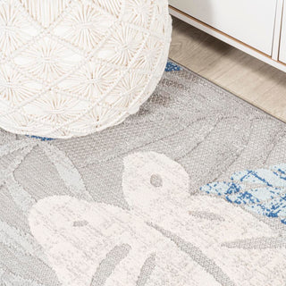Monstera Tropical Leaf High-low Indoor/outdoor Area Rug - JONATHAN Y