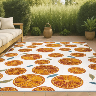 Aranciata Citrus Slice High-low Indoor/outdoor Area Rug