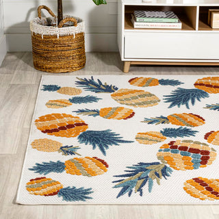 Ananas Bold Pineapple High-low Indoor/outdoor Area Rug - JONATHAN Y