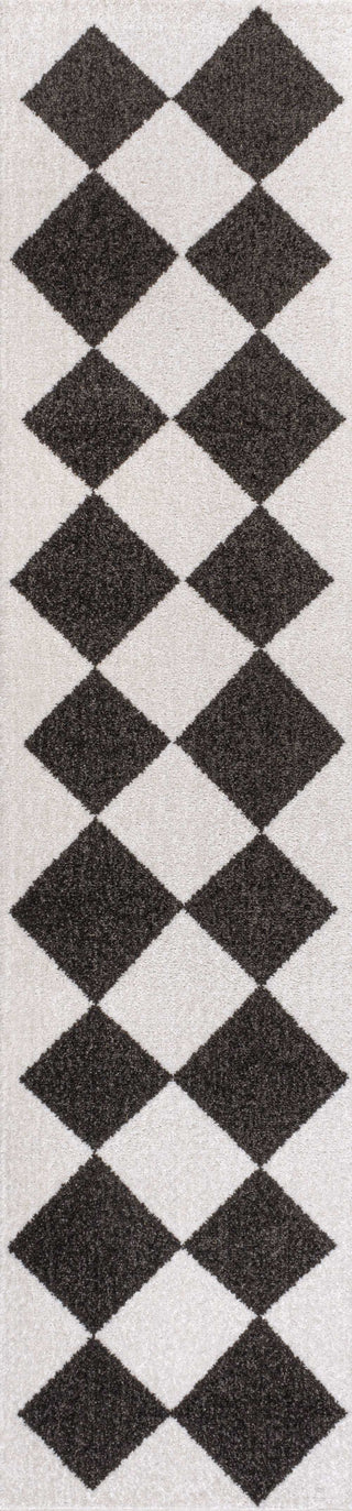 Draper Classic Geometric Diamond Pattern Area Rug - JONATHAN Y