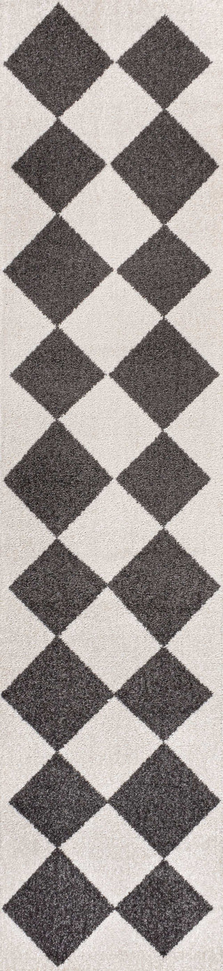 Draper Classic Geometric Diamond Pattern Area Rug - JONATHAN Y