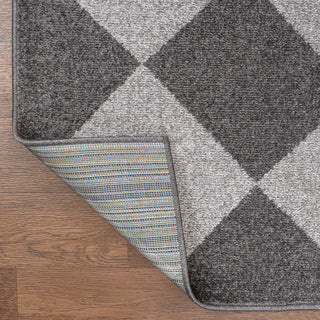 Draper Classic Geometric Diamond Pattern Area Rug - JONATHAN Y