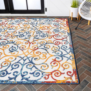 Atrani Scroll Trellis Indoor/outdoor Area Rug - JONATHAN Y