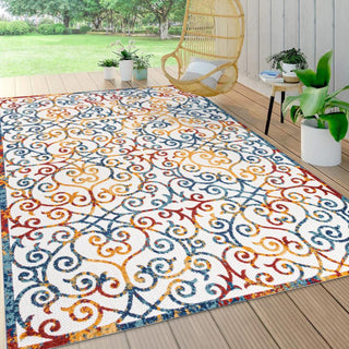 Atrani Scroll Trellis Indoor/outdoor Area Rug - JONATHAN Y