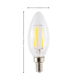 Vintage Non-Dimmable C35-4W LED Edison Glass Bulbs with E12 Base - JONATHAN Y