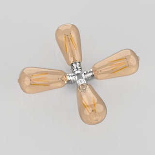 Vintage Non-Dimmable ST58-4W LED Edison Glass Bulbs with E26 Base - JONATHAN Y