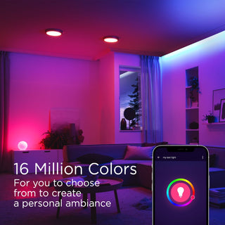 Smart A19 Dimmable Light Bulb - Dimmable Color Changing LED; Compatible with Alexa and Google Home Assistant - JONATHAN Y
