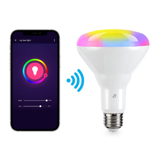 Smart BR30 Dimmable Light Bulb - Dimmable Color Changing LED; Compatible with Alexa and Google Home Assistant - JONATHAN Y