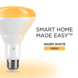 Smart BR30 Dimmable Light Bulb - Dimmable Color Changing LED; Compatible with Alexa and Google Home Assistant - JONATHAN Y
