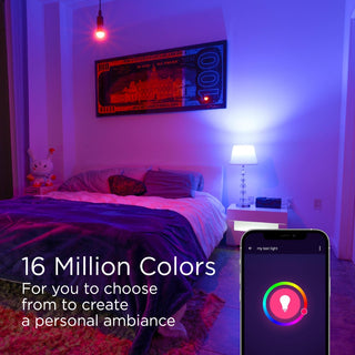 Smart BR30 Dimmable Light Bulb - Dimmable Color Changing LED; Compatible with Alexa and Google Home Assistant - JONATHAN Y