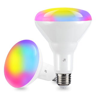 Smart BR30 Dimmable Light Bulb - Dimmable Color Changing LED; Compatible with Alexa and Google Home Assistant - JONATHAN Y