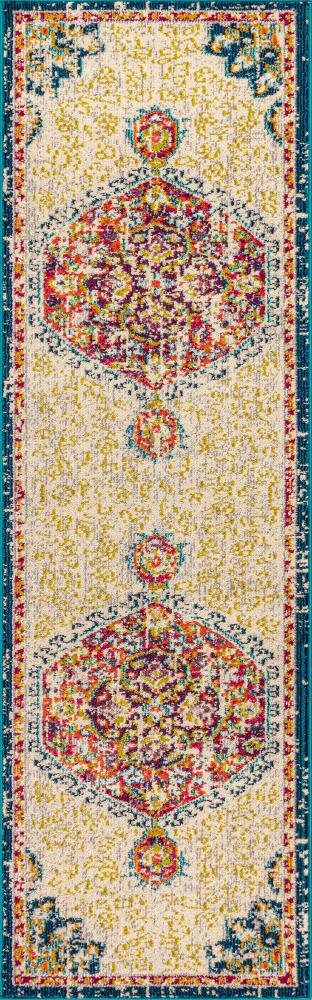 Imara Bohemian Flair Boho Vintage Medallion Area Rug - JONATHAN Y