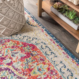 Imara Bohemian Flair Boho Vintage Medallion Area Rug - JONATHAN Y